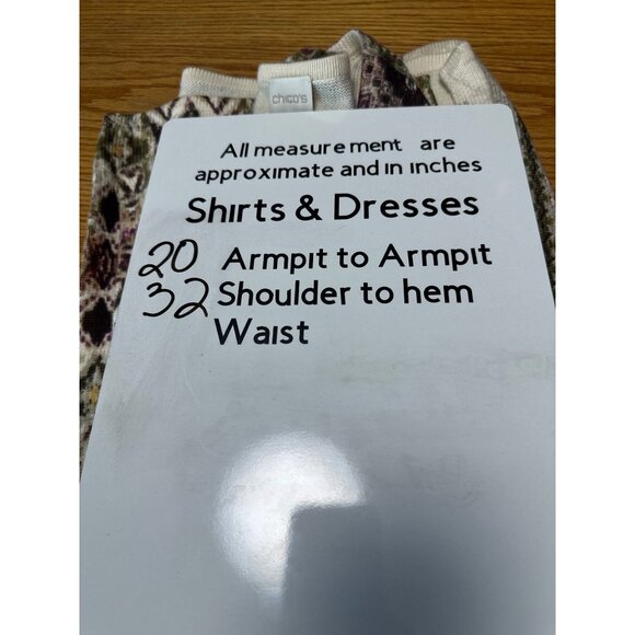 Chicos Open Front Long Sleeve Lightweight Knit Cardigan Women's Size 1 US M - Picture 9 of 9